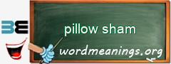 WordMeaning blackboard for pillow sham